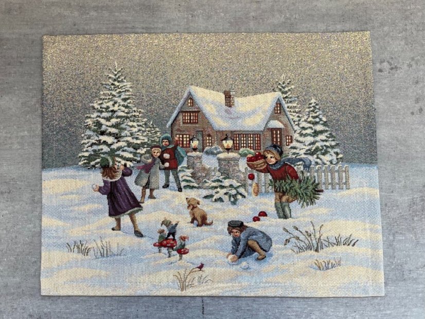 Christmas placemat with motif Winter fun 40x50 cm