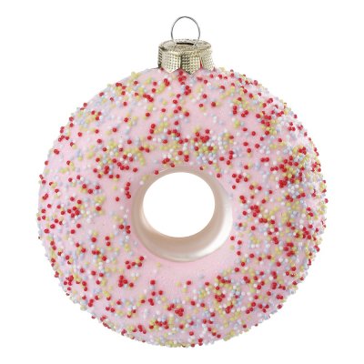 Glasornament Himbeerkrapfen