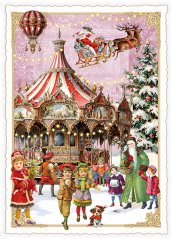 Christmas card Christmas carousel 10,5 x 15 cm