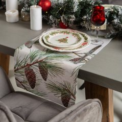 Tapestry Christmas runner with a pinecone motif 40x100 cm