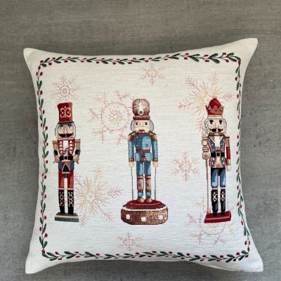 Gobelinowa świąteczna poszewka na poduszkę z motywem Trzech Łąk 45x45 cm