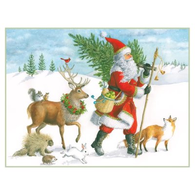 Christmas card Winter walk 12 x 15 cm