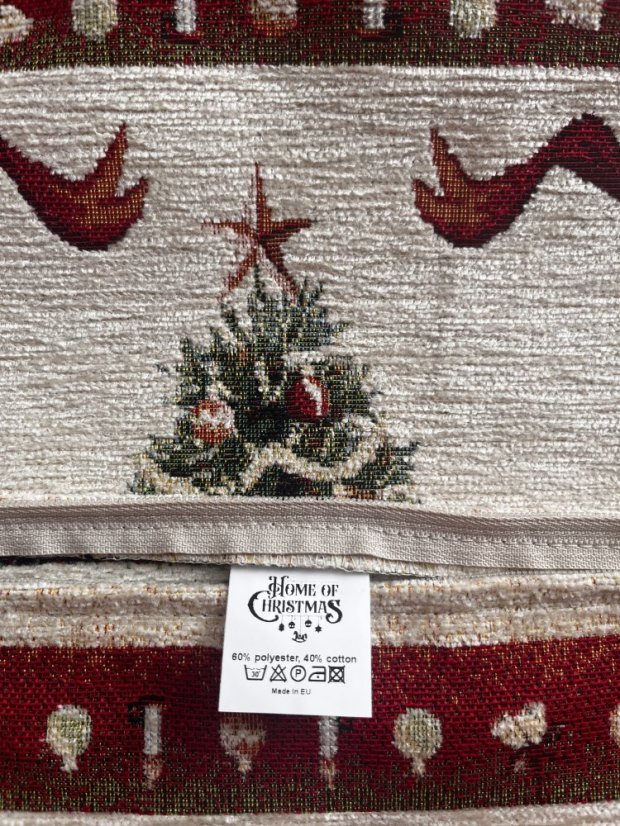 Christmas pillowcase with motif Decorated tree 45x45 cm