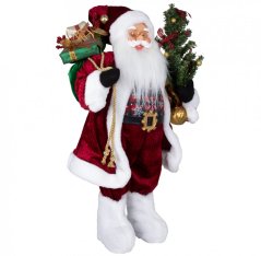 Vianočné dekorácie Santa so stromčekom a darčekmi 60 cm