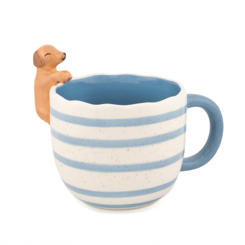 Ceramic mug with animal on the rim - Dog