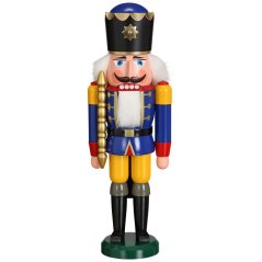 Sběratelská dřevěná figurka Louskáček Kráľ modrý 39 cm