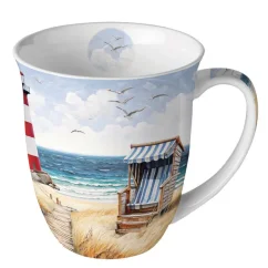 Porcelánový hrnek Maják na pláži 400 ml