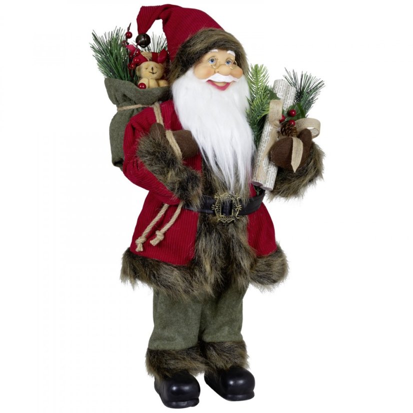 Vianočná dekorácia Santa s darčekmi 60 cm