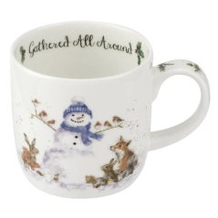 Porzellanbecher Schneemann und Waldtiere 310 ml