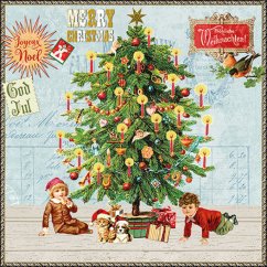 Christmas paper napkins Christmas tree - vintage 20 pcs