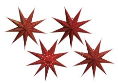Red poinsettia 9-point decoration 60 cm