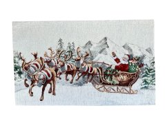 Tapestry Christmas placemat with Santa on a sleigh 33x53 cm