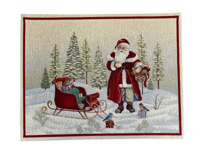 Vánoční prostírání s motivem Santa se saněmi 40x50 cm