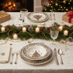 Kameninová vánoční jídelní sada pro 6 osob Vánoční nostalgie 18 ks