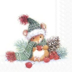 Christmas paper napkins Christmas mouse 20 pcs