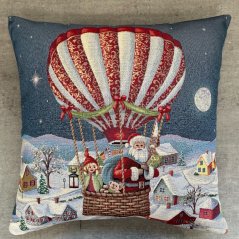 Gobelínový vánoční povlak na polštář s motivem Vánoční balón 45x45 cm