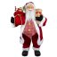 Vianočná dekorácia Santa s medvedíkom a vrecom 80 cm