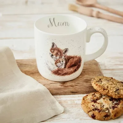 Veľký porcelánový hrnček Fox s matkou 400 ml