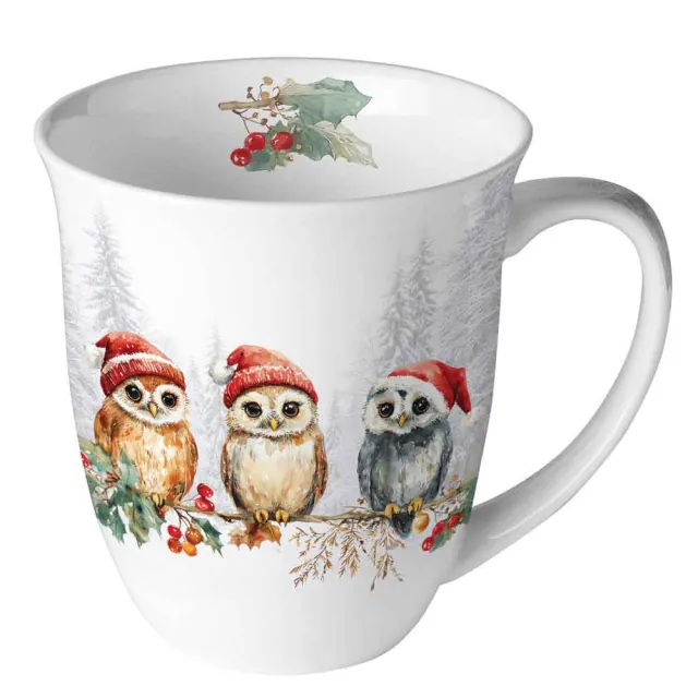 Porcelánový vánoční hrnek Sovy 400 ml Porcelánový vánoční hrnek Sovy 400 ml