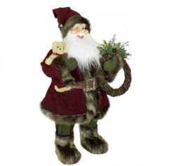 Christmas decoration Santa with wreath 45 cm