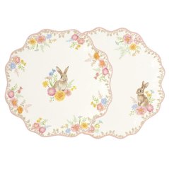 Porcelánová sada 2 ks talířů Velikonoční zajíček