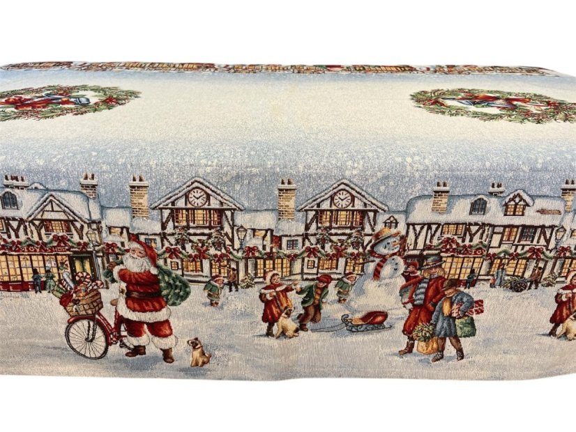 Tapestry Christmas tablecloth Christmas carousel