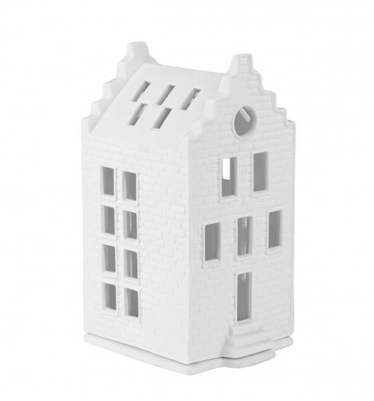 Porcelánový svícen Domek 16 cm