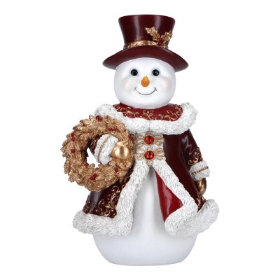 Christmas decoration Snowman with wreath 24 cm