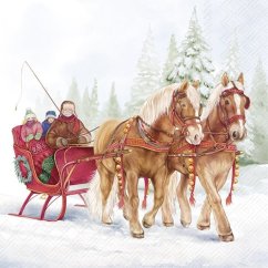 Christmas paper napkins Sleigh ride 20 pcs
