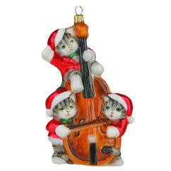 Sběratelská skleněná ozdoba na stromeček Koťata