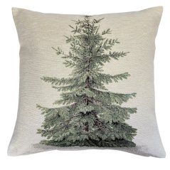 Tapestry Christmas pillowcase with Tree motif - with lurex 45x45 cm