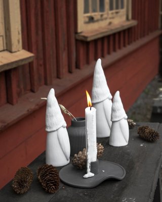 Ceramic Santa white matt 19 cm