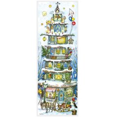Picture advent calendar Christmas pyramid 21 x 70 cm