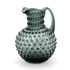 Ručne fúkaný sklenený džbán Dym 2 litre