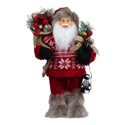 Vianočná dekorácia: Santa v červenom svetri, 30 cm
