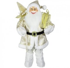 Vianočné dekorácie Santa v zlatom kabátiku 60 cm