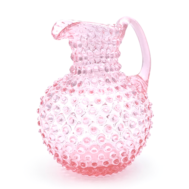 Ručně foukaný skleněný džbán Růžový 2 litry
