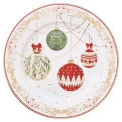 Súprava porcelánových tanierov Ozdoby 4 ks