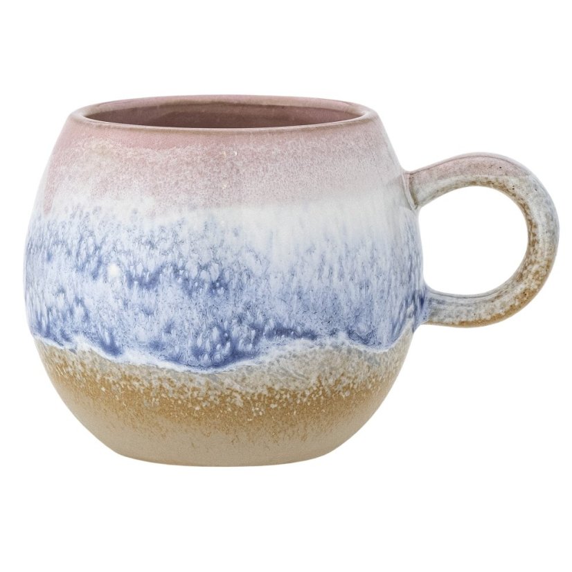 Stoneware mug Pink-blue 275 ml