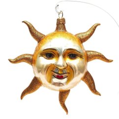 Sběratelská skleněná ozdoba na stromeček Slunce