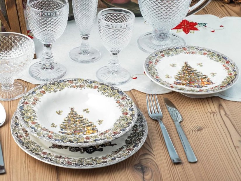 Kameninová vánoční jídelní sada pro 6 osob Vánoční nostalgie 18 ks
