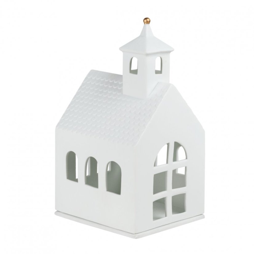Porcelánový svícen Domek - Kaple 22,5 cm