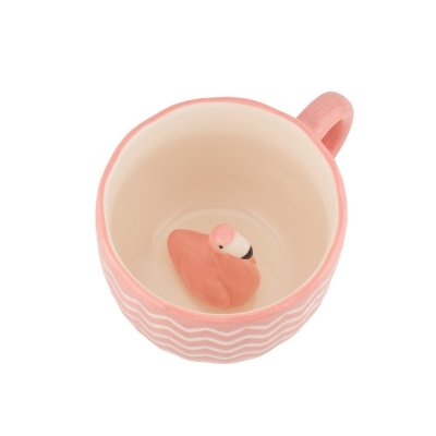 Keramický hrnček s prekvapením Flamingo