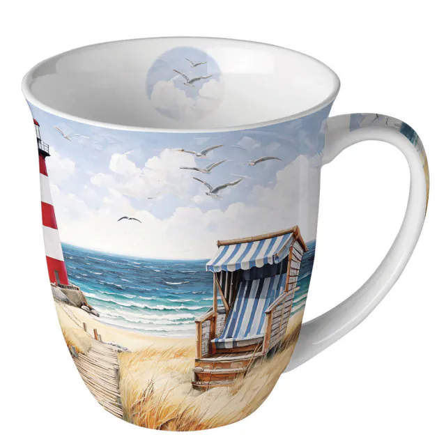 Porcelánový hrnek Maják na pláži 400 ml