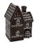 Ceramic candle holder House - Gingerbread house brown 16 cm