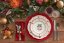 Porcelain dining set Christmas decorations 6 pcs