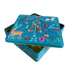 Plechová krabica "Vianočné ozdoby"