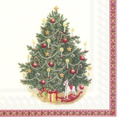 Weihnachten Papierservietten Weihnachtsbaum mit Geschenken 20 Stück