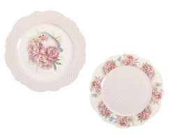 Sada dvou porcelánových talířů Pivoňky 20 cm