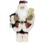 Christmas decoration Santa with bag and teddy bear 45 cm